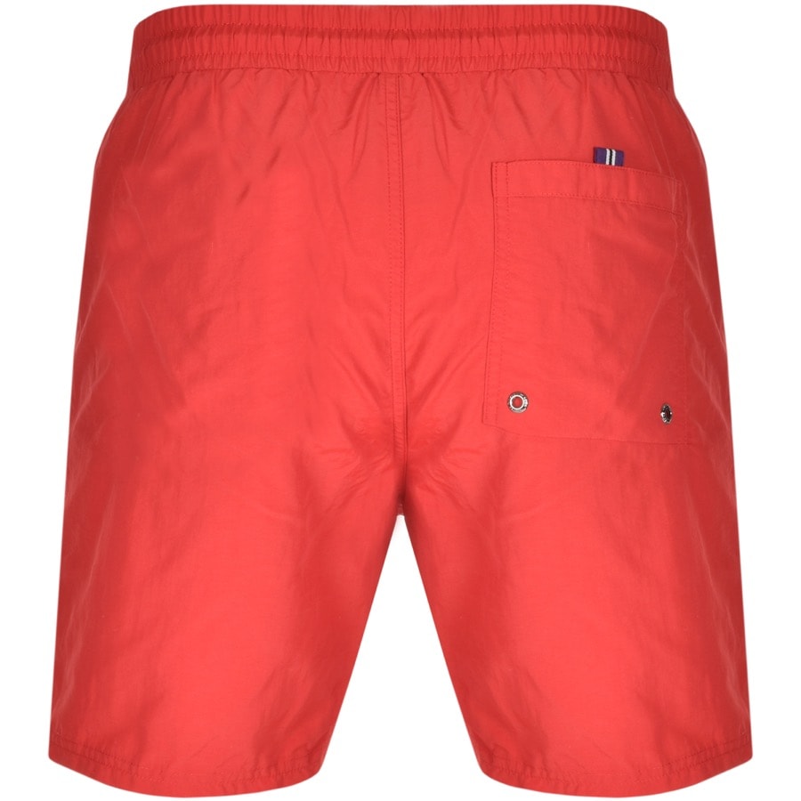 Alternative Image for ProductLuke 1977 Caen Striped Detail Swim Shorts Red2